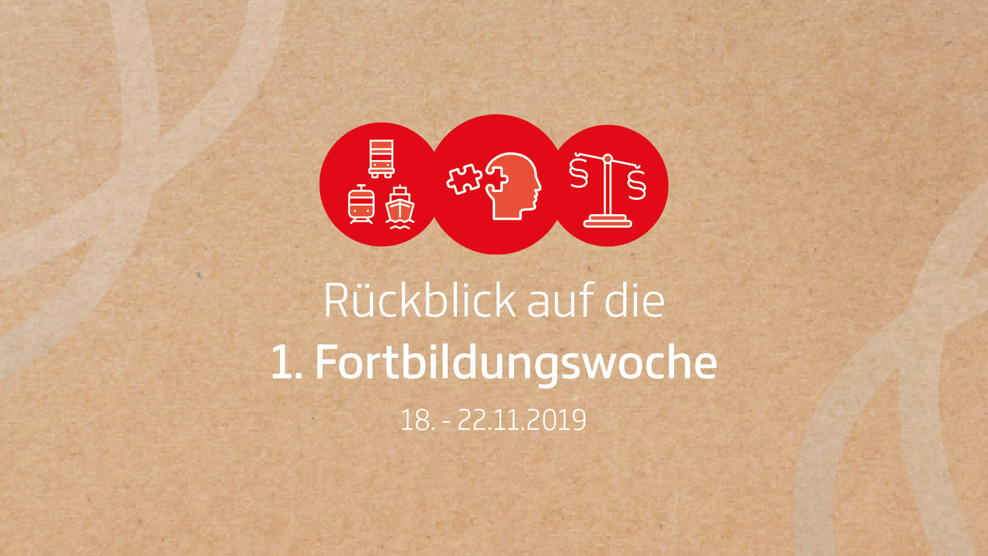 Fortbildungswoche von 18.-22. November 2019